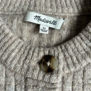 Madewell Taupe Ribbed Knit Sweater